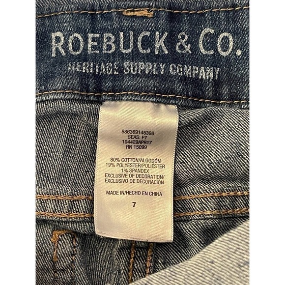 Roebuck & Co Overalls Girl's 7 Blue Denim Adjustable Straps - Picture 9 of 9